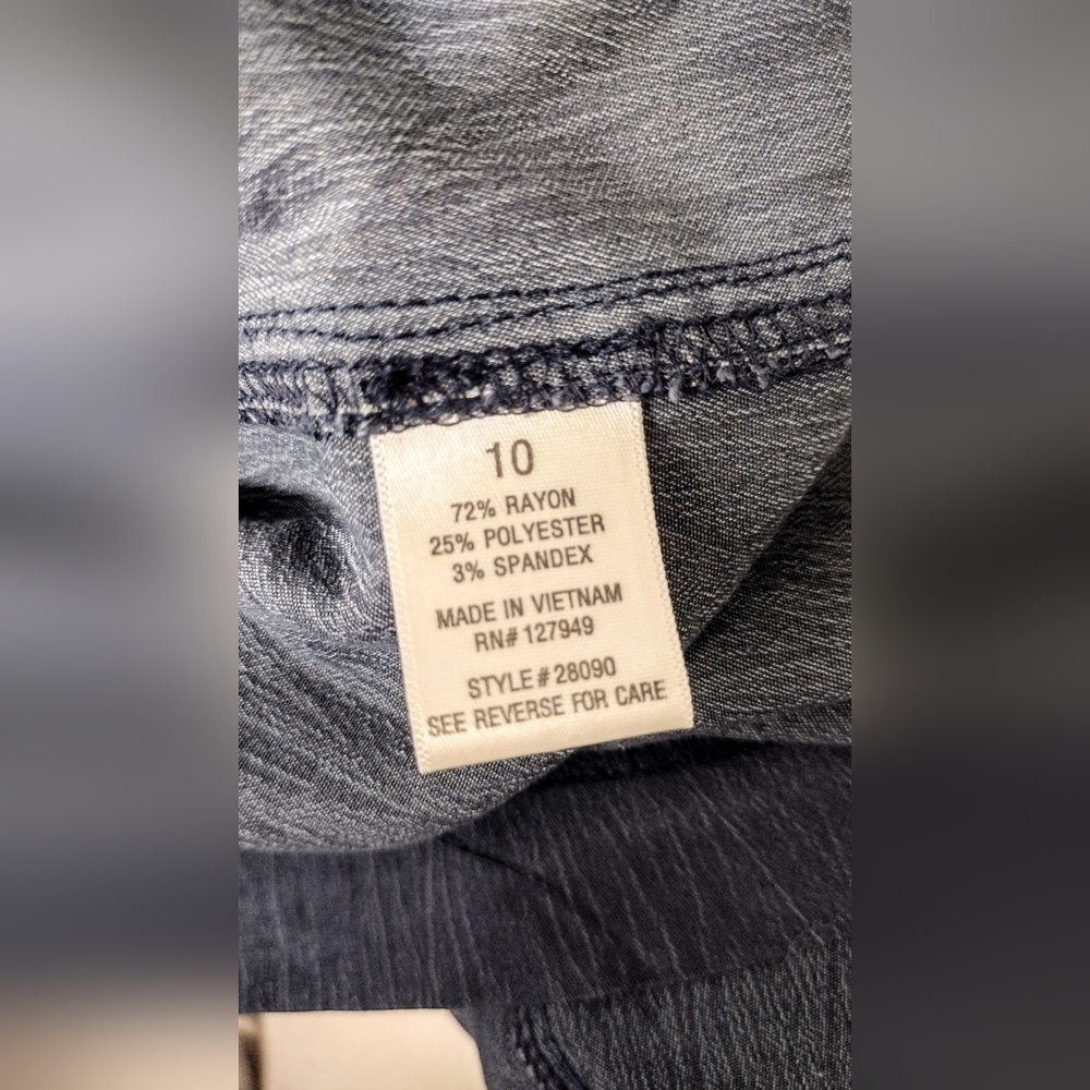 Emma & Michele Blue Button-Up Denim Tunic Dress - Picture 5 of 6